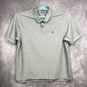IZOD Advantage Polo Shirt Mens XXL Gray Golf Activewear Casual Stretch Summer